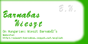 barnabas wieszt business card